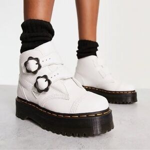 Dr. Martens Devon Flower Buckle Platform Boots